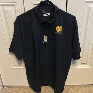 Notre Dame button down short sleeve shirt